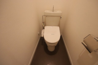 落ち着いた色調のトイレです