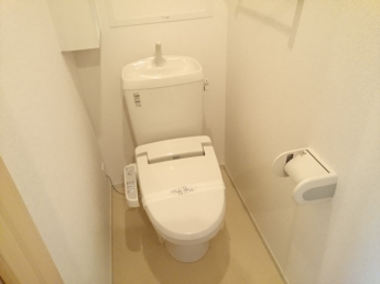 落ち着いた色調のトイレです