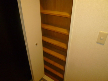 収納もある玄関です