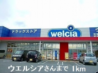 ウエルシアさんまで1000m