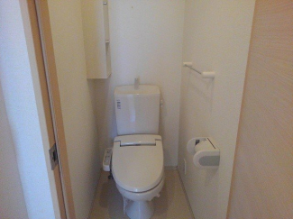 落ち着いた色調のトイレです