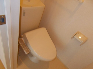 落ち着いた色調のトイレです