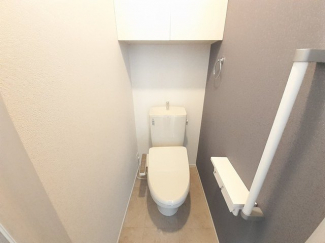 落ち着いた色調のトイレです