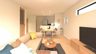 【内観予想図】１６帖＋和室の広々としたＬＤＫ。住みやすさを追