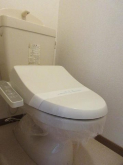落ち着いた色調のトイレです