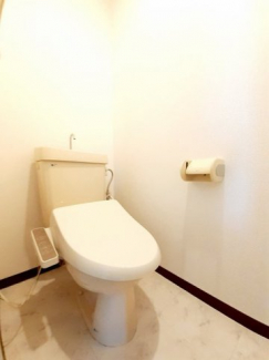 落ち着いた色調のトイレです