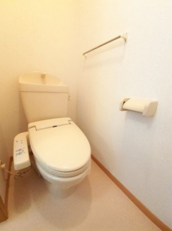 落ち着いた色調のトイレです