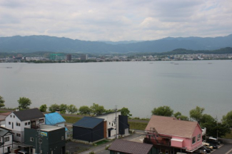 ベランダからの眺望、琵琶湖