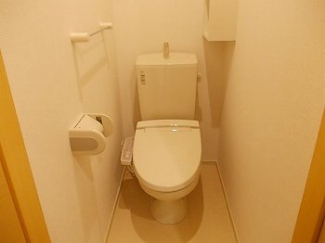 落ち着いた色調のトイレです