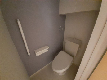 落ち着いた色調のトイレです
