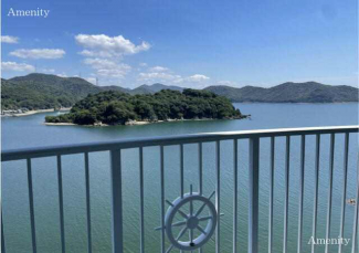 お部屋からの眺望です（国の天然記念物にして入れている「生島」
