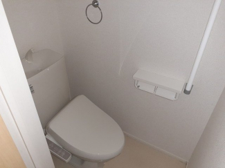 落ち着いた色調のトイレです