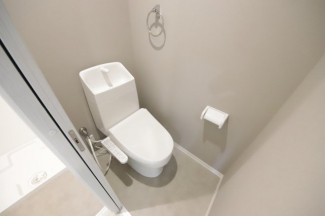 落ち着いた色調のトイレです