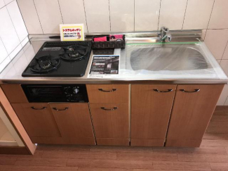 グリル付き２口ガスコンロ