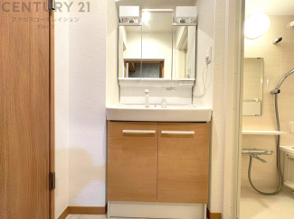 化粧品や洗顔料、歯ブラシなどの必需品をまとめて置ける収納スペースがあり、使用するたびに取り出す手間が省けます。また、水回りのため、濡れても大丈夫な素材が使用されており、お手入れが簡単です。