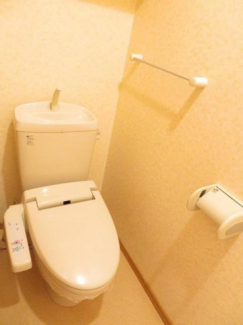 落ち着いた色調のトイレです