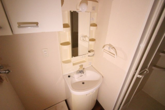 明るい洗面所です