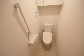 落ち着いた色調のトイレです