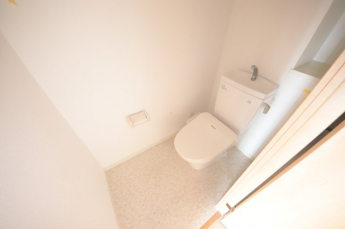 落ち着いた色調のトイレです