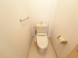 落ち着いた色調のトイレです