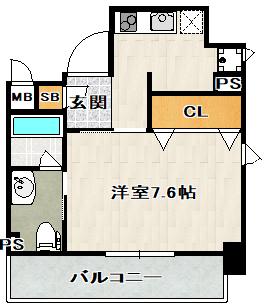 南向きのお部屋です