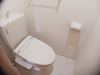 落ち着いた色調のトイレです