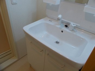 忙しい朝には欠かせない洗面所です