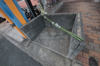 駐車場に車を止められます