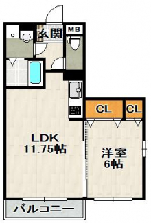 ２階角部屋のお部屋です。小窓がございます。