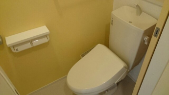 落ち着いた色調のトイレです
