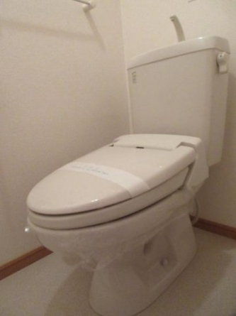落ち着いた色調のトイレです