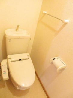 落ち着いた色調のトイレです