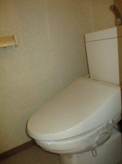 落ち着いた色調のトイレです