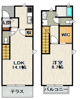 2階にもトイレのある間取り