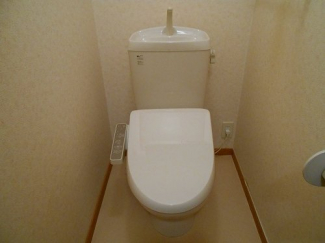 落ち着いた色調のトイレです