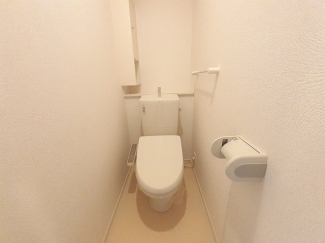 落ち着いた色調のトイレです