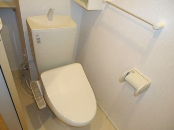 落ち着いた色調のトイレです