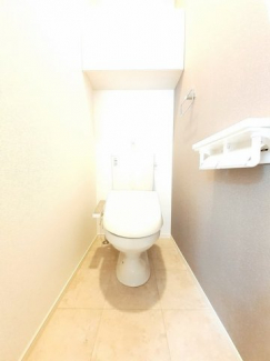 落ち着いた色調のトイレです