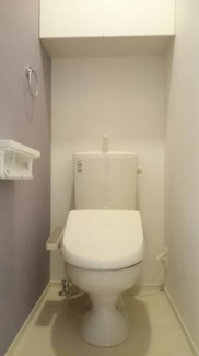 落ち着いた色調のトイレです