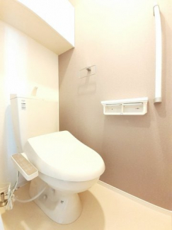 落ち着いた色調のトイレです
