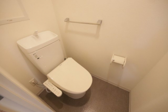 落ち着いた色調のトイレです
