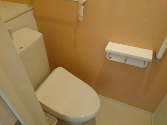 落ち着いた色調のトイレです