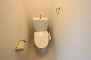 落ち着いた色調のトイレです