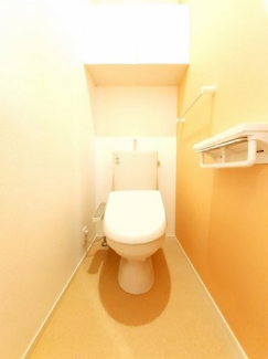 落ち着いた色調のトイレです
