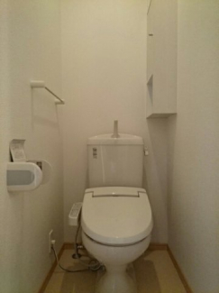 落ち着いた色調のトイレです
