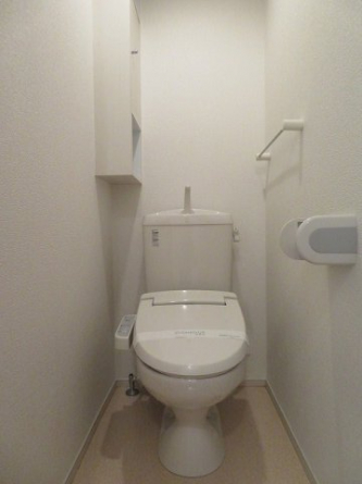 落ち着いた色調のトイレです