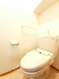 落ち着いた色調のトイレです