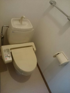 落ち着いた色調のトイレです