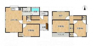 ３ＳＬＤＫ　　ＬＤＫ１２　洋６Ｘ３　納戸４