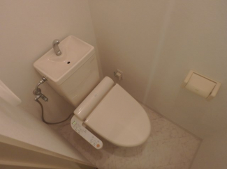 落ち着いた色調のトイレです